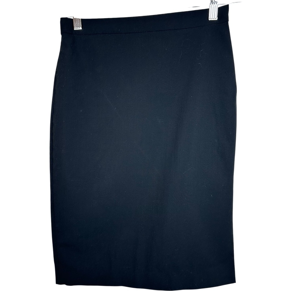 Banana Republic Wool Blend Pencil Skirt Black 4P Petite Lined